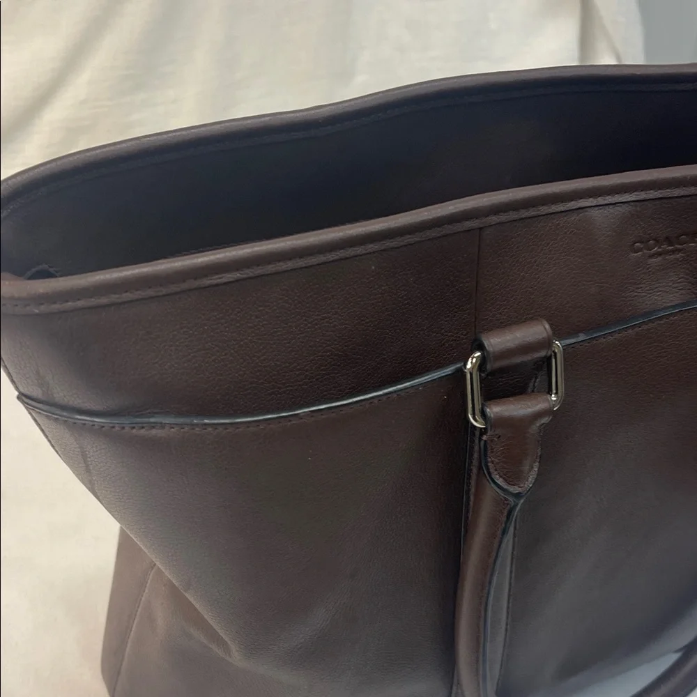 Coach Brown Leather Shoulder Tote Bag